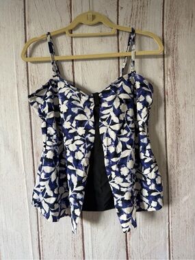Christina Floral Print Tankini Swim Top Size 12